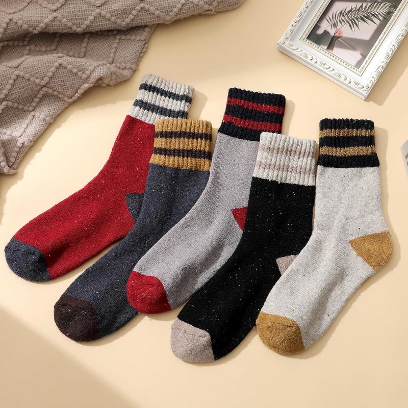 Clothclose Wool Socks - Winter Warm Wool Socks for Women Men, Soft Cozy Sock, Thick Knit Crew Boot Sock for Women Men - Image 2